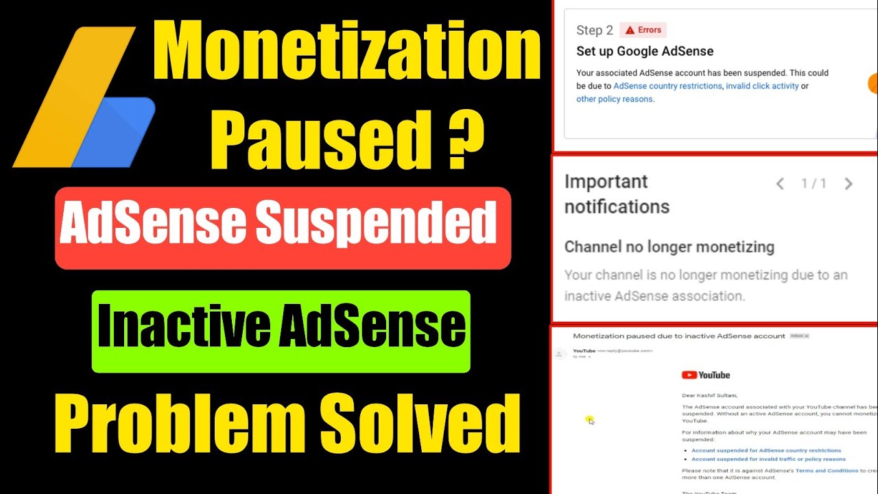 How do I fix YouTube monetization problem